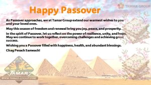Happy Passover from Tamar group